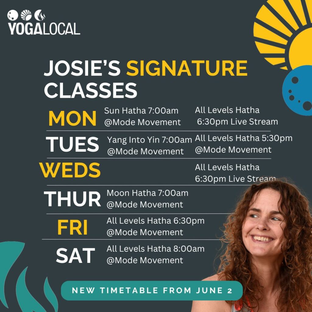 Josie's Signature Classes June 2025 Signature Classes with Picture of Teacher Josie